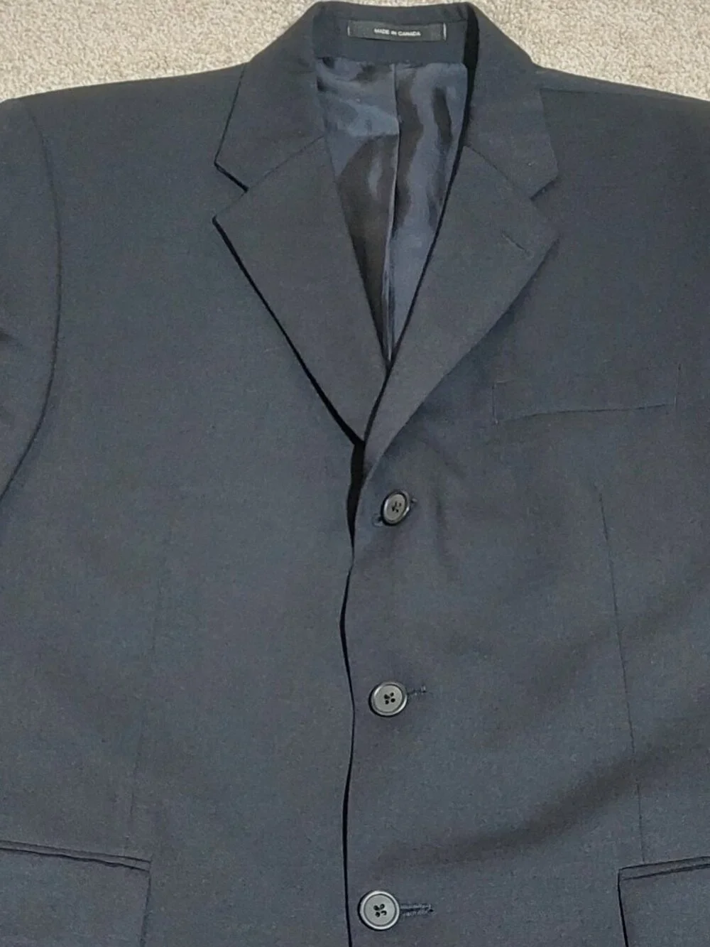 Calvin Klein Men's 100% Wool Blazer Sport Coat Midnight blue Size 42R